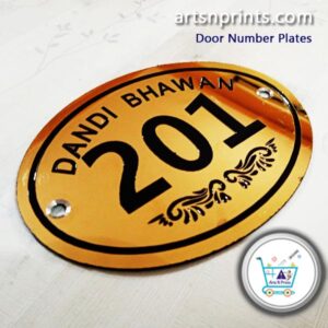  Steel, Brass, Acrylic, Titanium & Wooden Door Number Plates in Bihar | DoorNumberPlates.artsNprints.com